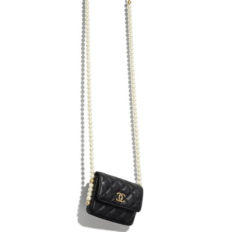 classic flap card holder with chain chanel